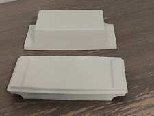 Vintage Tupperware #1512 2 Stick Butter Dish Almond With Lid Keeper 1/2 Lb picture