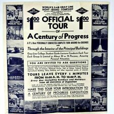 1933 Century of Progress Introduction Seeing Chicago Gray Line Tour Brochure 2T picture