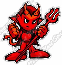 Tough Kid Demon Devil Satan Evil Pitchfork Car Bumper Vinyl Sticker Decal 4