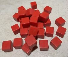 Vintage Bakelite Findings. 10 Lustrous Red Cube Dice 9/16