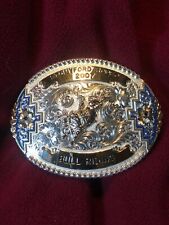 2007 TROPHY BULL RIDING BUCKLE rodeo STonyFord Calif HUGE BLING picture