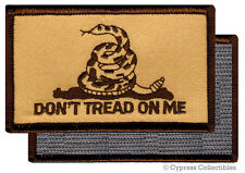 DONT TREAD ON ME GADSDEN FLAG PATCH AMERICAN CAMO TAN w/ VELCRO® Brand Fastener picture