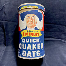 Vintage 1987 Quick Quaker Oats Cardboard Collectible Oatmeal Container  “EMPTY” picture