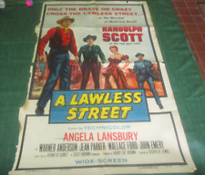 A LAWLESS STREET RANDOLPH SCOTT Angela Lansbury  1 sheet Poster  41x27