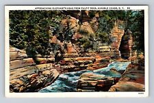 AuSable Chasm NY-New York, Elephants Head, Pulpit Rock, Vintage Postcard picture