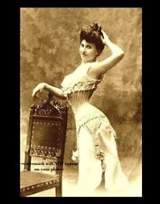 1880s Sexy Saloon Girl PHOTO Old West Dance Hall Wild Beer Gambling Joint Lady picture