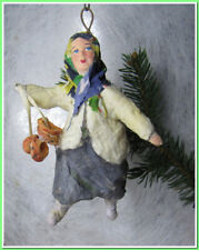 🎄Vintage antique Christmas spun cotton ornament figure #6624 picture