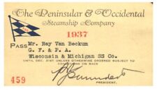 PASS  The Peninsular & Occidental Steamship Company 1937  Ray Van Beckum picture