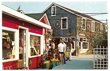 Cherry Grove Fire Island NY Main Walk Stores & Shoppers Vintage Postcard picture
