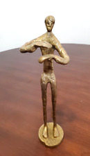 Vintage Sculpture Brass Bronze Standing Man  10-1/2 Inches height. picture