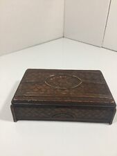 ANTIQUE JACOB STAHL JR. & CO. NEW YORK AMERICAN ORNATE WOODEN CIGAR BOX picture