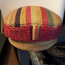 VTG  Hand Made Sweet Grass Woven Basket With Lid picture