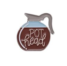 Funny Coffee Lapel Pin - Pot Head picture