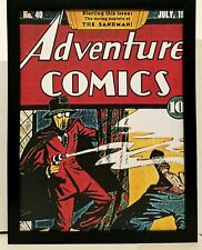Adventure Comics #40 Sandman 9x12 FRAMED Vintage 1939 DC Art Print Poster picture