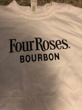 New White Four Roses Kentucky Bourbon Whiskey Tee T Shirt Mens Extra Large XL picture