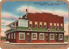 Metal Sign - Pennsylvania Postcard - Bucktail Hotel, Marienville, PA., Frank J. picture