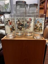 VTG Norman Rockwell The Saturday Evening Post Drink Glass Lot 4 picture