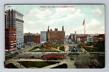 Cleveland OH-Ohio, Public Square, Antique Vintage Souvenir Postcard picture