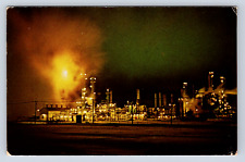 Vintage Postcard Oil Refineries Edmonton Alberta Canada picture