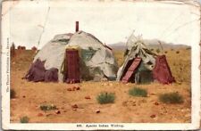 Postcard, 1909 posted, Native American Apache Indian Wickiup Tipi Arizona picture