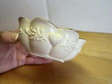 Lenox Cream Heart & Flower Panel Small Bowl 4.5”x 2” EUC picture