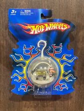 Hot Wheels Happy Holidays Gold Pickup & Santa Claus Snowglobe Ornament NEW picture