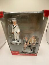 Vintage Coca Cola Town Square Collection Navy Sailor Couple Drinking Coke 2004 picture