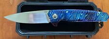 Jaco De Kock Full Custom Framelock Knife Timascus/mirror Polished TitaniumScales picture