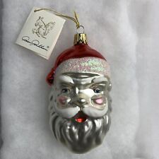 Vintage Erwin Eichhorn Santa Ornament Glass Hand Painted Made In Germany picture