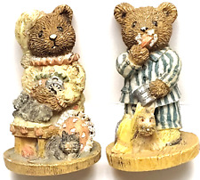 Bedtime bear figurines multi-color hand-painted table top home decor picture