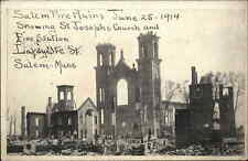 Salem Massachusetts MA 1914 Fire Ruins c1900s-10s Postcard picture