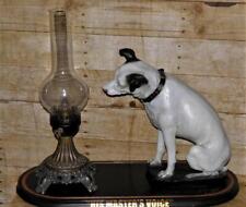 Vintage HMV Nipper The Dog 'His Masters Voice' Statue With an Electric Oil Lamp picture