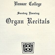 1943 Organ Recital Program Kathleen Funk Pearson Harold Geer Vassar College picture