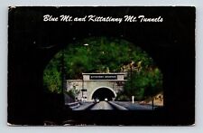 Blue Mount Kittatinny Mt Tunnels Forest Old Cars Street View Turnpike Postcard picture