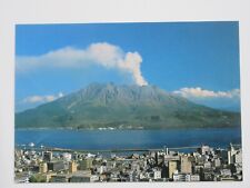 Kagoshima City & Mt Sakurajima JAPAN Vintage Continental Chrome Postcard picture