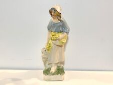 Antique Lancaster and Sons English Ceramic Shepherd Woman with Sheep Figure picture