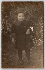 RPPC Sassy Little Girl Coat Hat and That Look on Her Face Postcard F23 picture