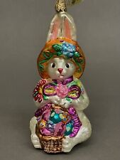 Fabulous Vintage Rosey O’Hara Bunny By Christopher Radko Christmas Ornaments picture