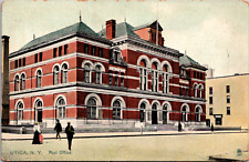 Utica New York Post Office People Walking Raphael Tuck Vintage C. 1910 Postcard picture