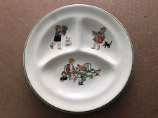 Vintage FINEFROCK CO Massillon Oh Largest HOME FURNISHERS Porcelain Childs Plate picture
