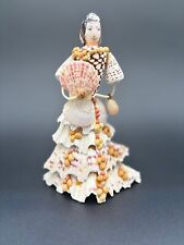 Unique Hand Crafted Sea Shell Doll Folk Art Lady Figurine 8