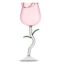 Rose Wine Glass Romantic Cocktail Red Wine Glass Rose Flower Shaped Juice   picture
