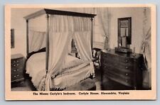 The Misses Carlyle's Bedroom Carlyle House Alexandria Virginia Vintage Postcard picture