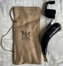 asgard creations Viking jarl drinking horn with belt hanger and bag unused new picture