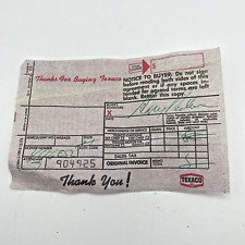 Texaco Gas Company Paper Receipt Credit Card Mid Century Modern Oil Ephemera picture