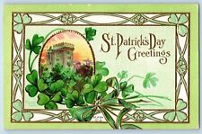 Lake Valley NM Postcard St. Patrick's Day Greetings Blarney Castle Shamrock 1911 picture