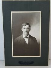 Antique Photograph Young Moustached Man Victor Grigsby Studio Fayette, Missouri picture