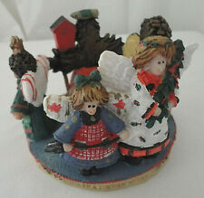 Candle Holder Votive Cirlce of Angels Holiday Figurine Scott's Collectables NIB picture