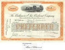 Baltimore and Ohio Railroad Co. Issued to and Signed by Helen T. Rothschild - St picture