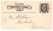 New London Connecticut CT Postal Card Oct 26 1878 Postcard H.G. Chase picture